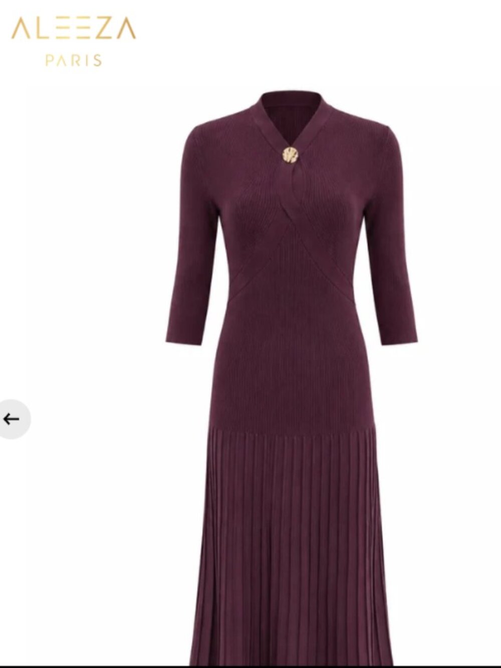 Aleeza Paris Atelier Pleated Dress